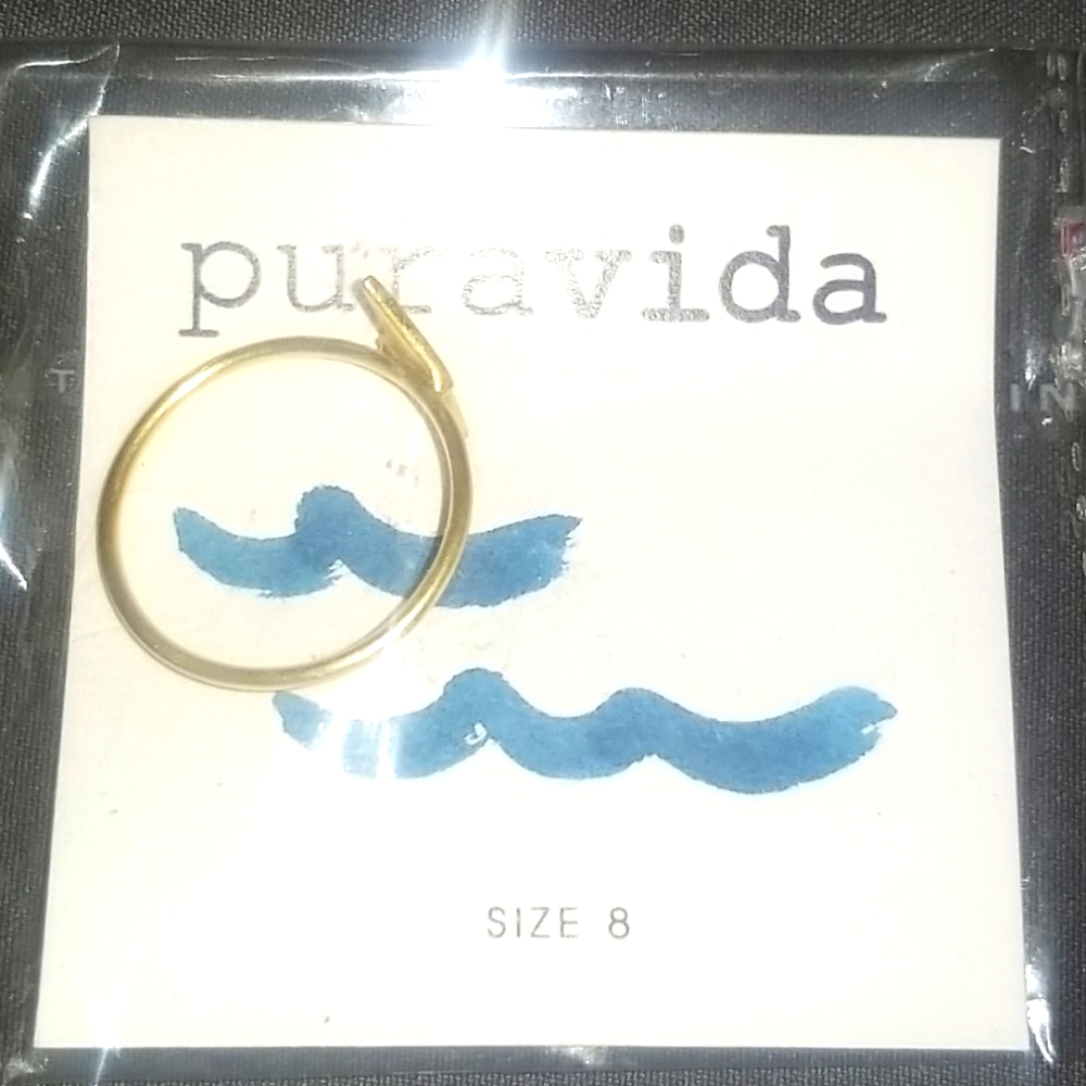 Pura vida lightning bolt ring